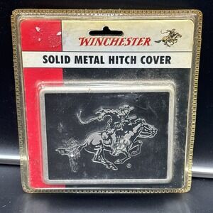 Winchester Hitch Plug Cover Solid Metal Brushed Aluminum New